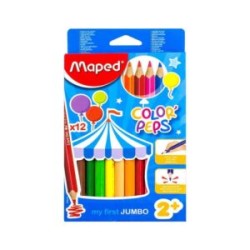 Colores Color Peps Jumbo Triangular Maped c/12