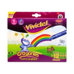 Crayones Extra Grueso Vividel c/12