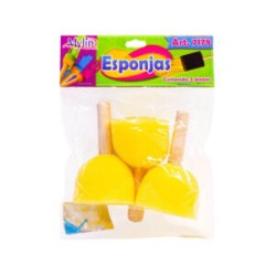 Esponja con Mango 5 cm c/3