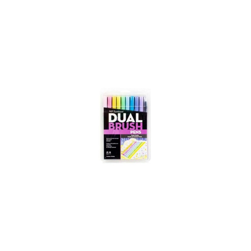 Marcador Pastel Doble Punta Dual Brush Tombow c/10