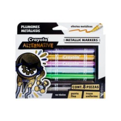 Marcadores Crayola Alternative Metálicos c/8