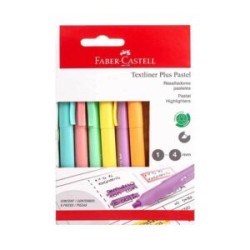 Marcatextos Pastel Faber Castell Textliner Plus c/6